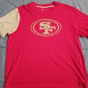 Nike Red and Cream Short Sleeve Tee